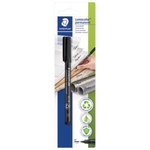Marker permanentni 1 mm reciklirani Lumocolor Staedtler 317-9 BKDA crni blister!!