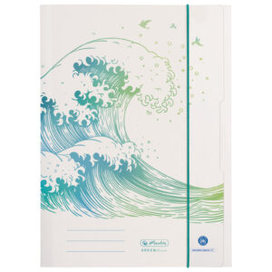 Fascikl klapa s gumicom karton A4 Greenline Wave Herlitz 50033928 (300006055)