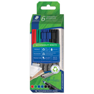 Marker permanentni 0,6 mm pk6 reciklirani Lumocolor Staedtler 318 C6-1!!
