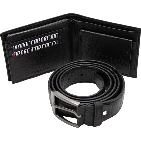 Set poklon muški novčanik+remen Polo crni!! - Slika 2