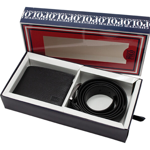 Set poklon muški novčanik+remen Polo crni!! - Slika 3