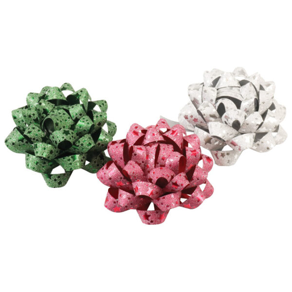Mašna ukrasna samoljepljiva 80mm Glitter Star Prasent 20140-099 sort - Slika 2