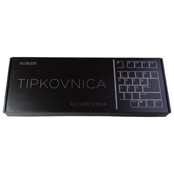 Tipkovnica USB K-2 Blueline crna - Slika 2