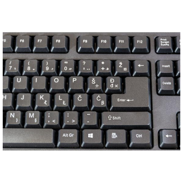 Tipkovnica USB K-2 Blueline crna - Slika 3