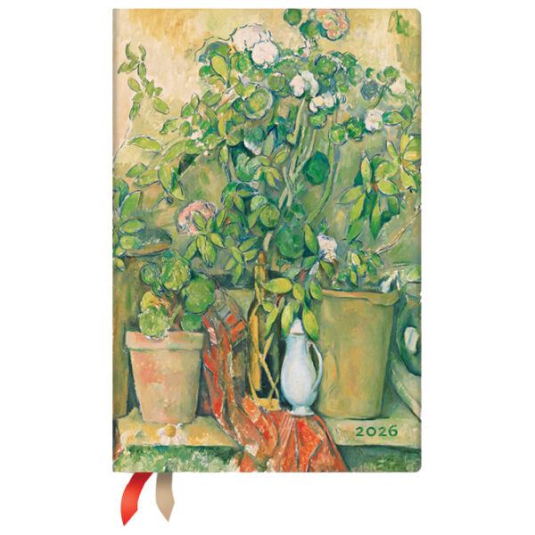 Planer tjedni 2026 9,5x14 cm mini horizontalni s gumicom Cezanne’s Terracotta Paperblanks DE0730-3