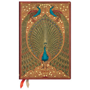 Planer dnevni 2026-9,5x14cm-mini s gumicom Hafiz's Peacocks Paperblanks DE0722-8