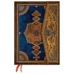 Planer tjedni 2026-13x18cm-midi magnet Safavid Indigo Paperblanks DE0762-4