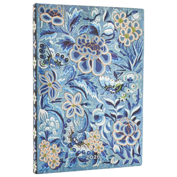 Planer tjedni 2026-12,5x17,5cm-midi horizontalni s gumicom Blue Willow Flexi Paperblanks FE0836 - Slika 2