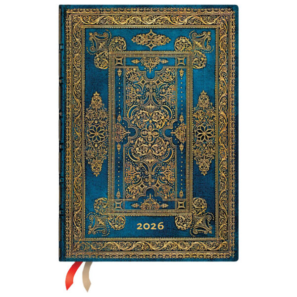 Planer dnevni 2026-13x18cm-midi s gumicom Blue Luxe Paperblanks DE0751-8