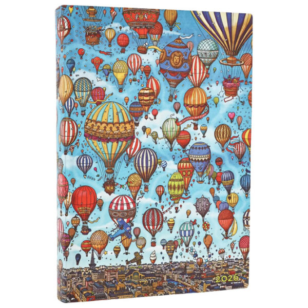 Planer dnevni 2026-12,5x17,5cm-midi s gumicom Balloon Festival Flexi Paperblanks FE0834-8 - Slika 2