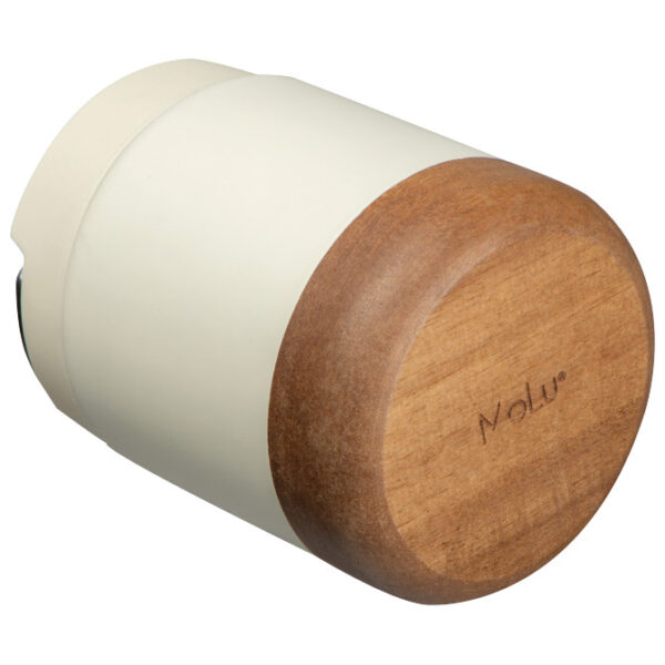 Posuda termo MoLu Porto Cervo 3983 metalna s drvenim podnožjem 400ml bijela - Slika 2