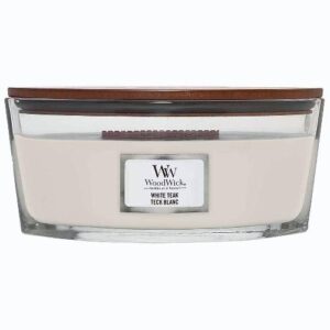 Svijeća Elipse white teak 76039E
