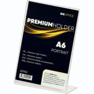 Nosač obavijesti L - okomiti A6 GO OFFICE 106x40xx150 mm