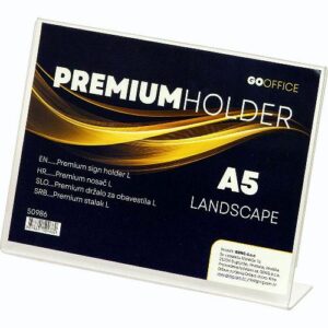 Nosač obavijesti L - vodoravni  A5 GO OFFICE 211x50x151 mm