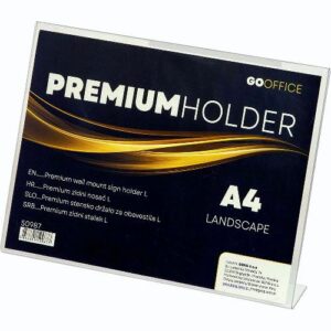 Nosač obavijesti L - vodoravni  A4 GO OFFICE 298x65x208 mm