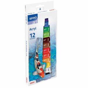 Akrilne boje u tubi, Spree, 12 ml, 12/1 u kartonskoj kutiji