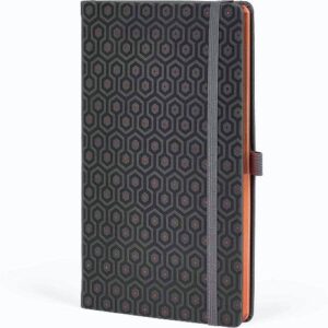 Notes 13x21 cm s gumicom, Castelli Copper Honeycomb, antracit/bakreni