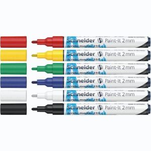 Flomaster Schneider, akrilni marker, Paint-It 310, 2 mm, intenzivne boje 6/1