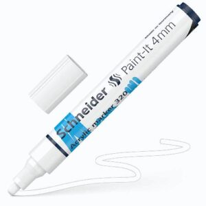 Flomaster Schneider, akrilni marker, Paint-It 340, 4 mm, bijeli