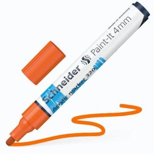 Flomaster Schneider, akrilni marker, Paint-It 340, 4 mm, narančasti