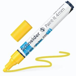 Flomaster Schneider, akrilni marker, Paint-It 340, 4 mm, žuti