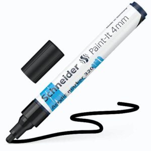 Flomaster Schneider, akrilni marker, Paint-It 340, 4 mm, crni