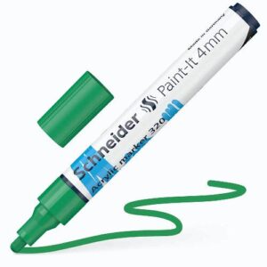 Flomaster Schneider, akrilni marker, Paint-It 340, 4 mm, zeleni