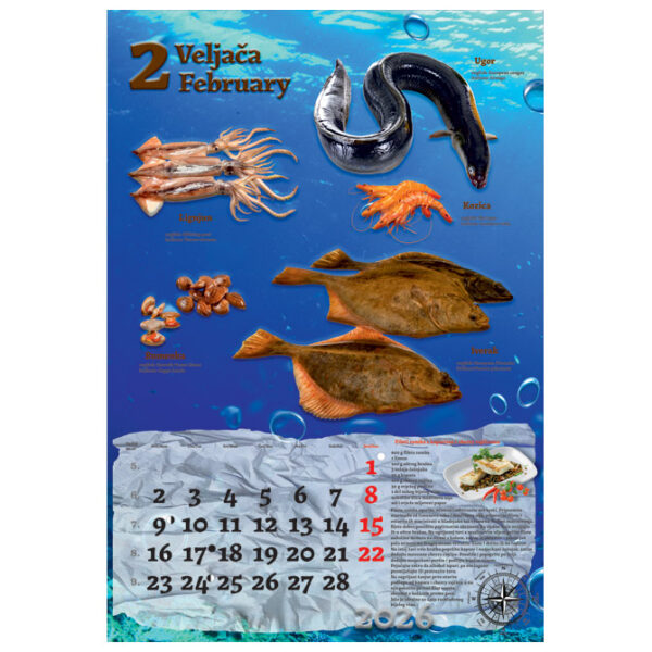 Kalendar "Ribarnica 2026" 13 listova, spirala - Slika 7