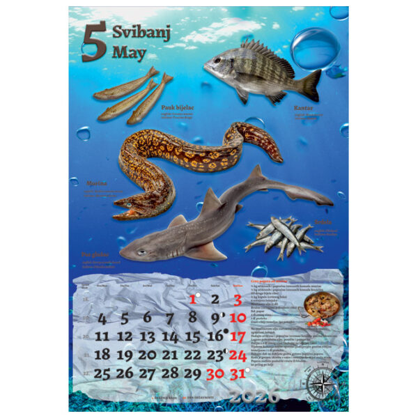 Kalendar "Ribarnica 2026" 13 listova, spirala - Slika 10