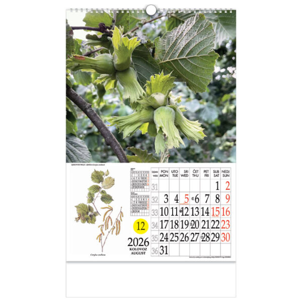 Kalendar "Ljekovito bilje" s rotacijskim krugom, spirala, Nikoprom - Slika 10