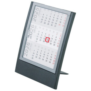Kalendar stolni-pomični 13x17,5 cm metalik sivi