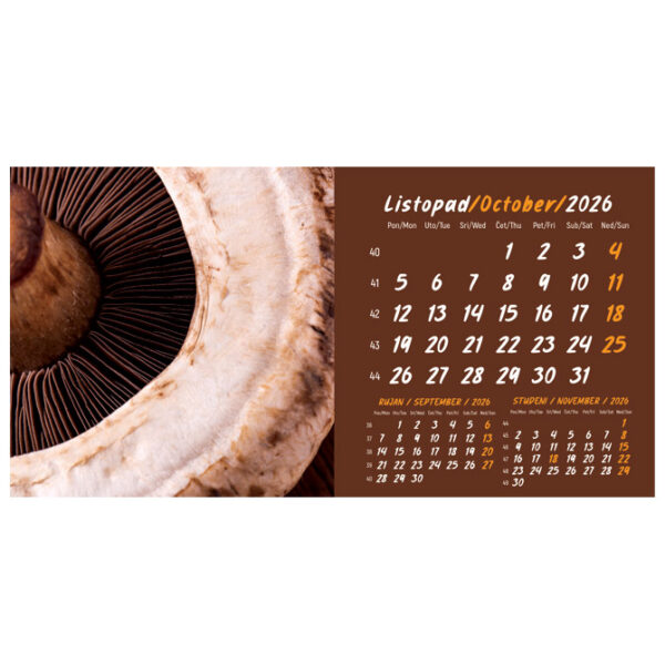 Kalendar stolni mali 2026. 13 listova, obostrani, spirala - Slika 12