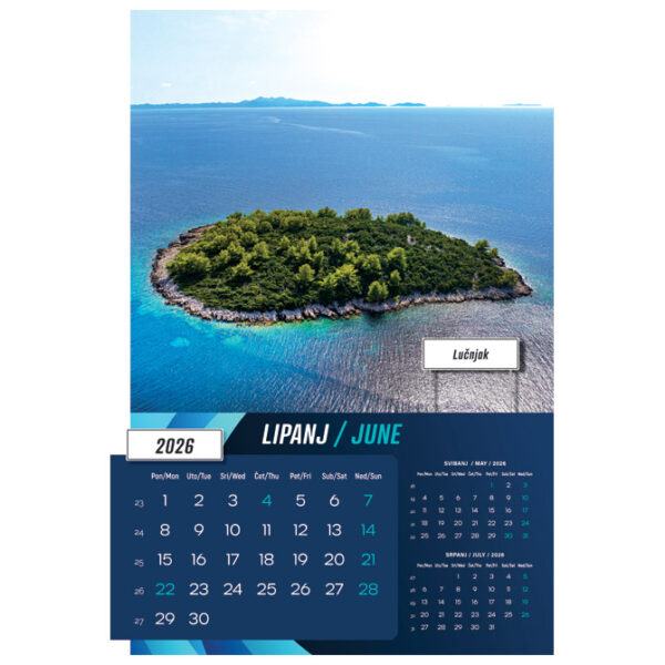 Kalendar "Biseri Jadrana 2026" 13 listova, spirala - Slika 10
