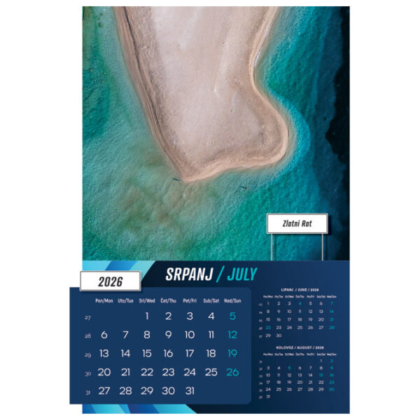 Kalendar "Biseri Jadrana 2026" 13 listova, spirala - Slika 11