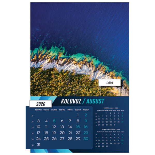 Kalendar "Biseri Jadrana 2026" 13 listova, spirala - Slika 12