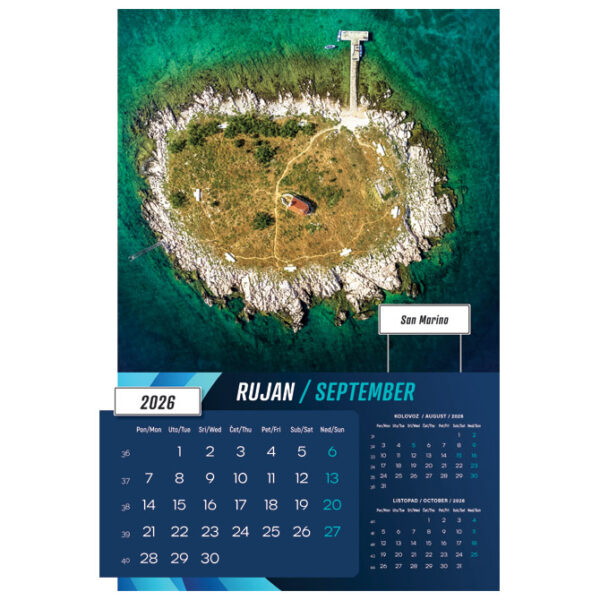 Kalendar "Biseri Jadrana 2026" 13 listova, spirala - Slika 13