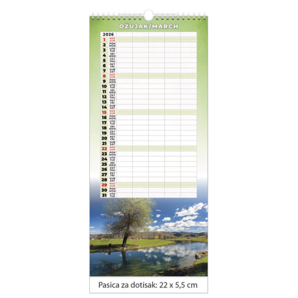 Kalendar "Obiteljski kalendar" 13 listova, spirala - Slika 2