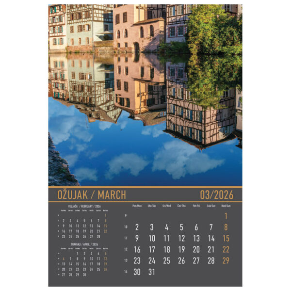 Kalendar "Zrcala u prirodi 2026" 13 listova, spirala - Slika 7
