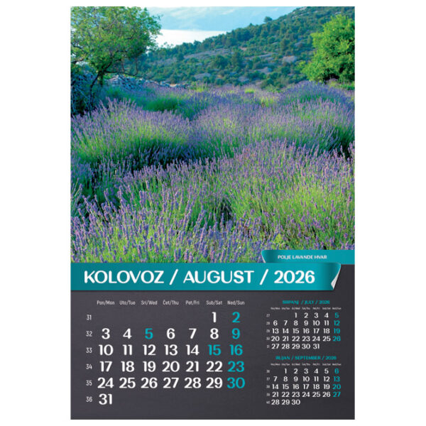 Kalendar "Hrvatski pejzaži 2026" 13L, spirala - Slika 12
