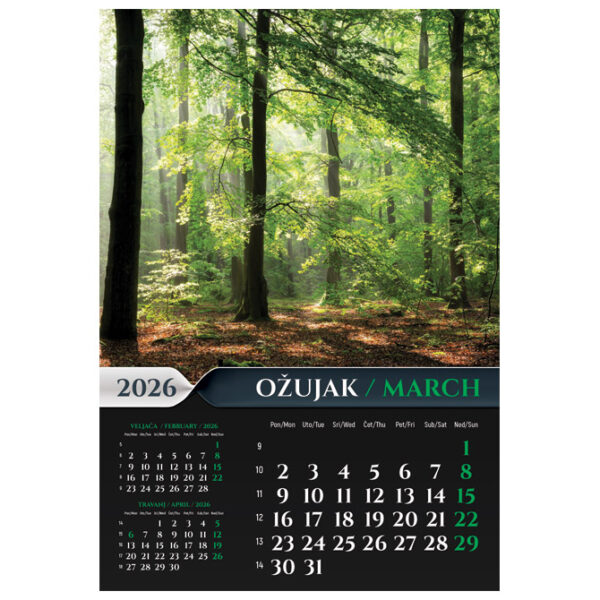 Kalendar "Šumska priča 2026" 13L, spirala - Slika 7