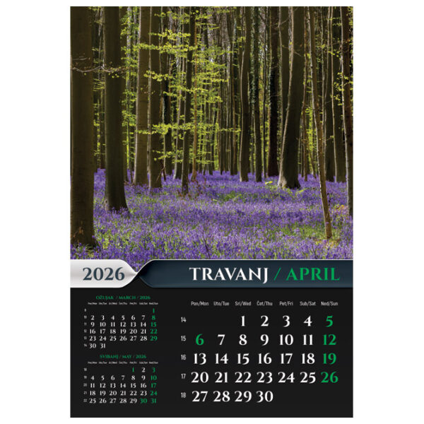 Kalendar "Šumska priča 2026" 13L, spirala - Slika 8