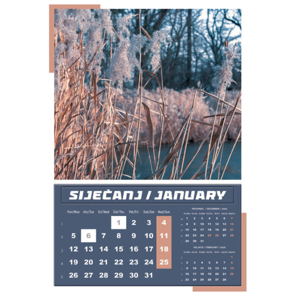 Kalendar "Igre prirode 2026" 13 listova, spirala - Slika 2