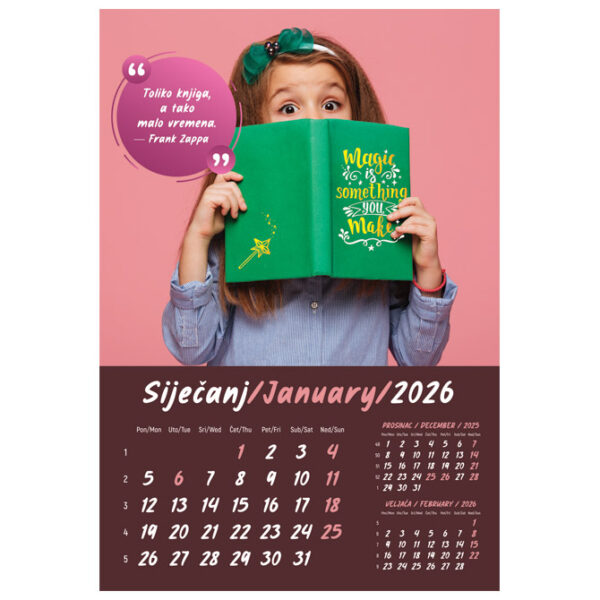 Kalendar "Zrnce mudrosti 2026" 13 listova, spirala - Slika 2
