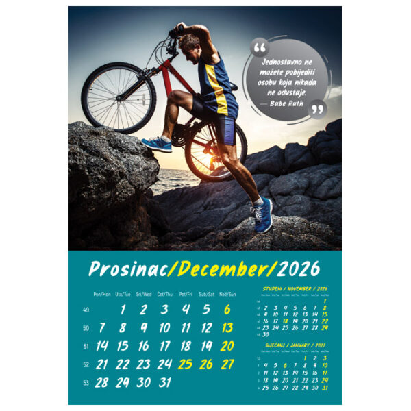 Kalendar "Zrnce mudrosti 2026" 13 listova, spirala - Slika 5