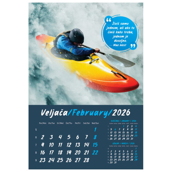 Kalendar "Zrnce mudrosti 2026" 13 listova, spirala - Slika 6