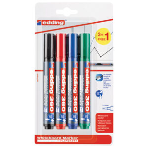 Marker za bijelu ploču 1,5-3 mm Edding 360/4 blister 3+1 gratis