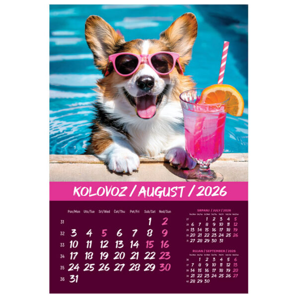 Kalendar "Kućni ljubimci 2026" 13 listova, spirala - Slika 12