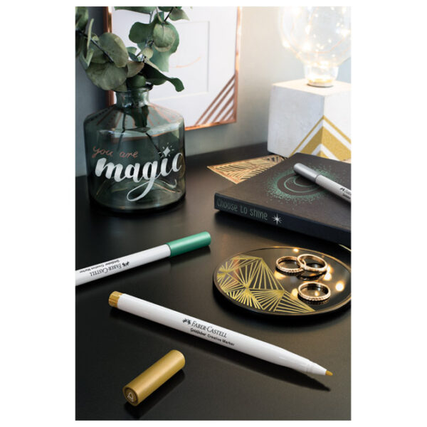 Marker permanentni dekorativni 1,5mm Metalic pk6 Faber Castell 161107 sort blister - Slika 2