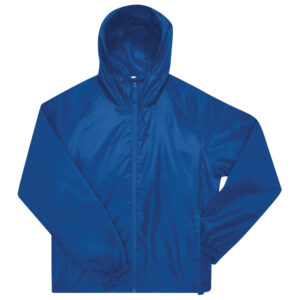 Vjetrovka s kapuljačom zip unisex B&C # Reset Lined Windbreaker tamno plava 3XL