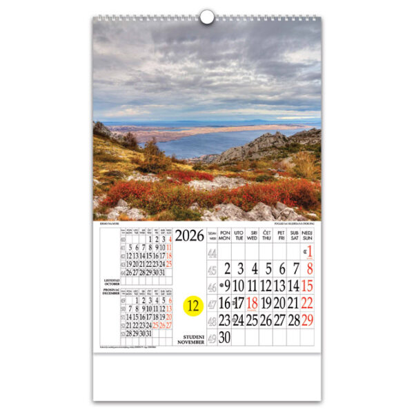 Kalendar "Idemo na more" s rotacijskim krugom, spirala, Nikoprom - Slika 3